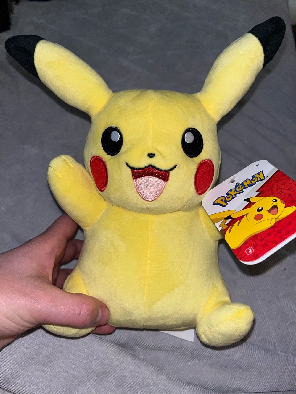 Pokemon Pikachu Plush - Yellow with Black Tips and Red Cheeks